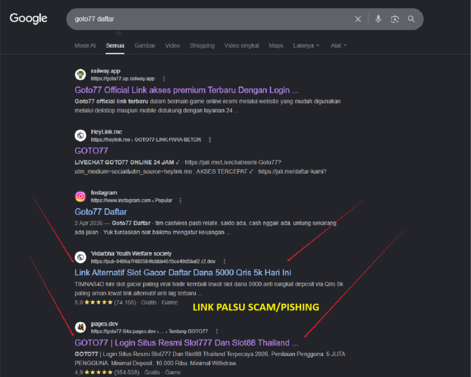 link palsu